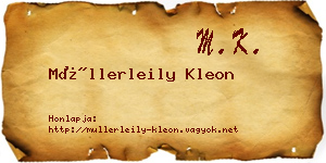 Müllerleily Kleon névjegykártya